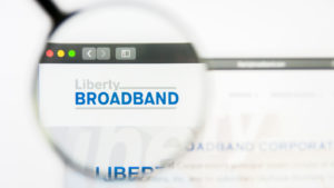 Illustrative Editorial of Liberty Broadband website homepage. Liberty Broadband logo visible on display screen.