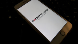 RKT stock Rocket Mortgage is open on a smartphone