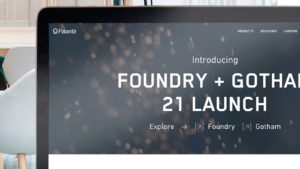 A website promoting the Palantir (PLTR) Foundry solution.