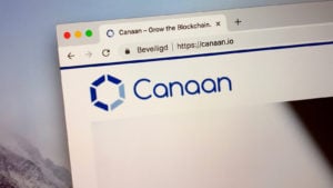 Canaan (CAN) logo appears on website in web browser