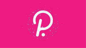 Polka dot altcoin logo on pink background