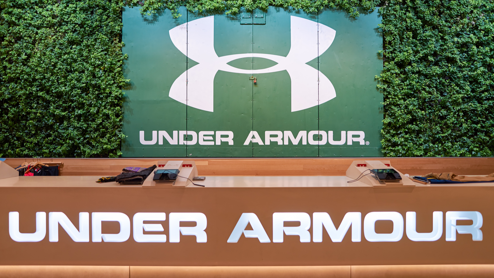 UA Stock. Under Armour on Michigan Avenue in Chicago