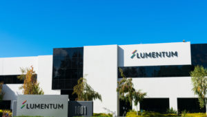 A corporate office for the technology company Lumentum during the daytime.