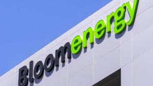 建物にある BE ストック Bloom Energy のロゴ