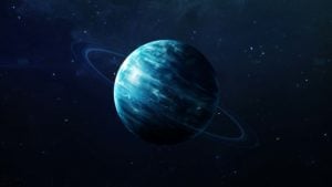 A concept image of Uranus using NASA imagery elements.