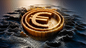 A render of a digital euro.
