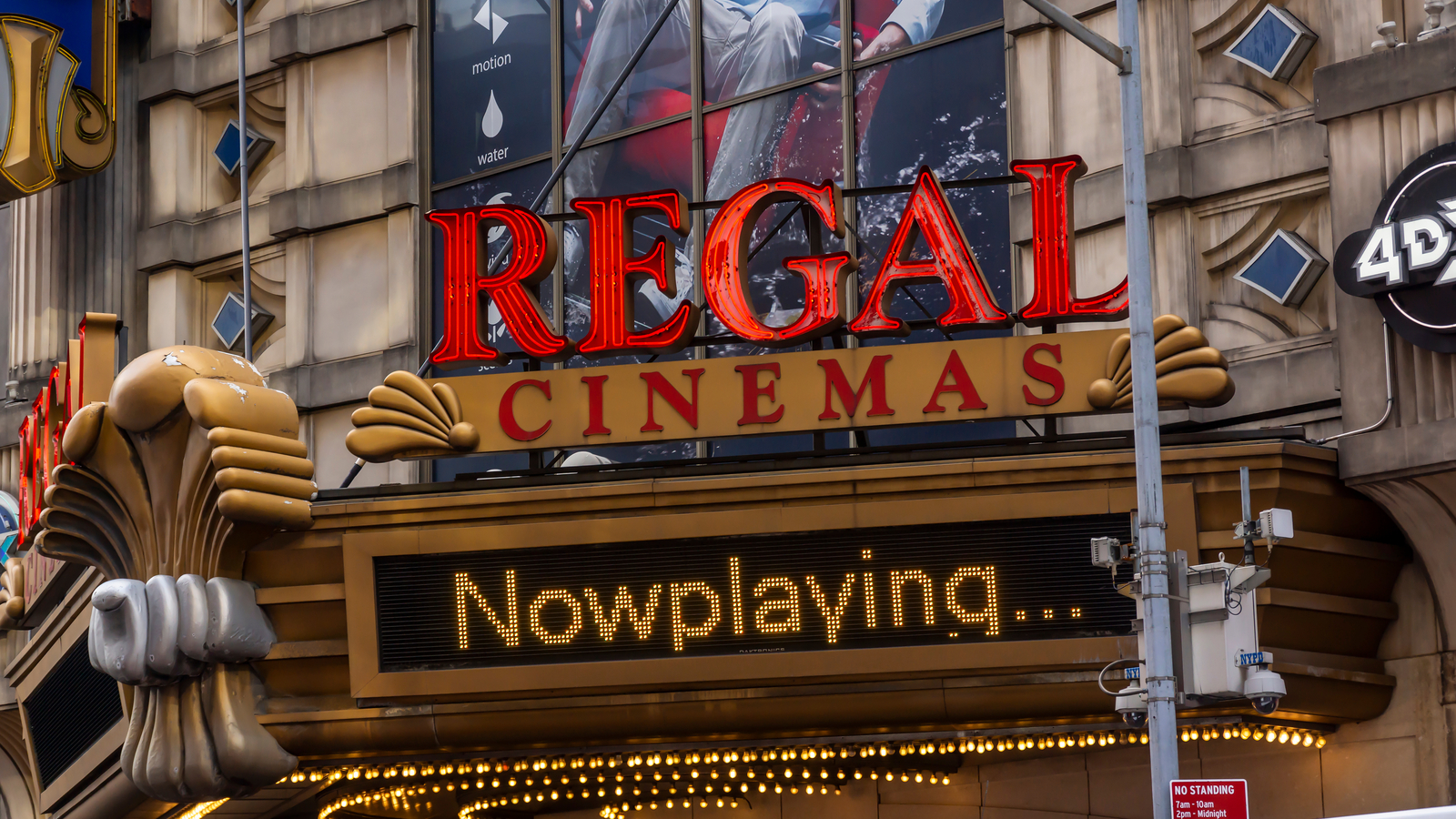 The Regal Cinemas in Times Square in New York. CNWGY stock