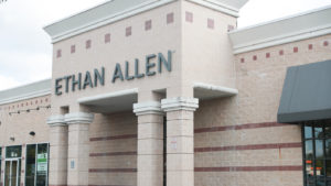 Ethan Allen store exterior and logo