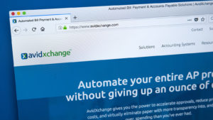The front webpage of AvidXchange (AVDX).