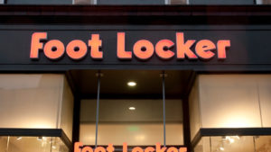 Foot Locker (FL) storefront sign in a city