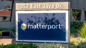 علامة Matterport Silicon Valley الخارجية وشعار العلامة التجارية.