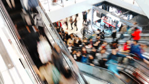 Shopping mall blur