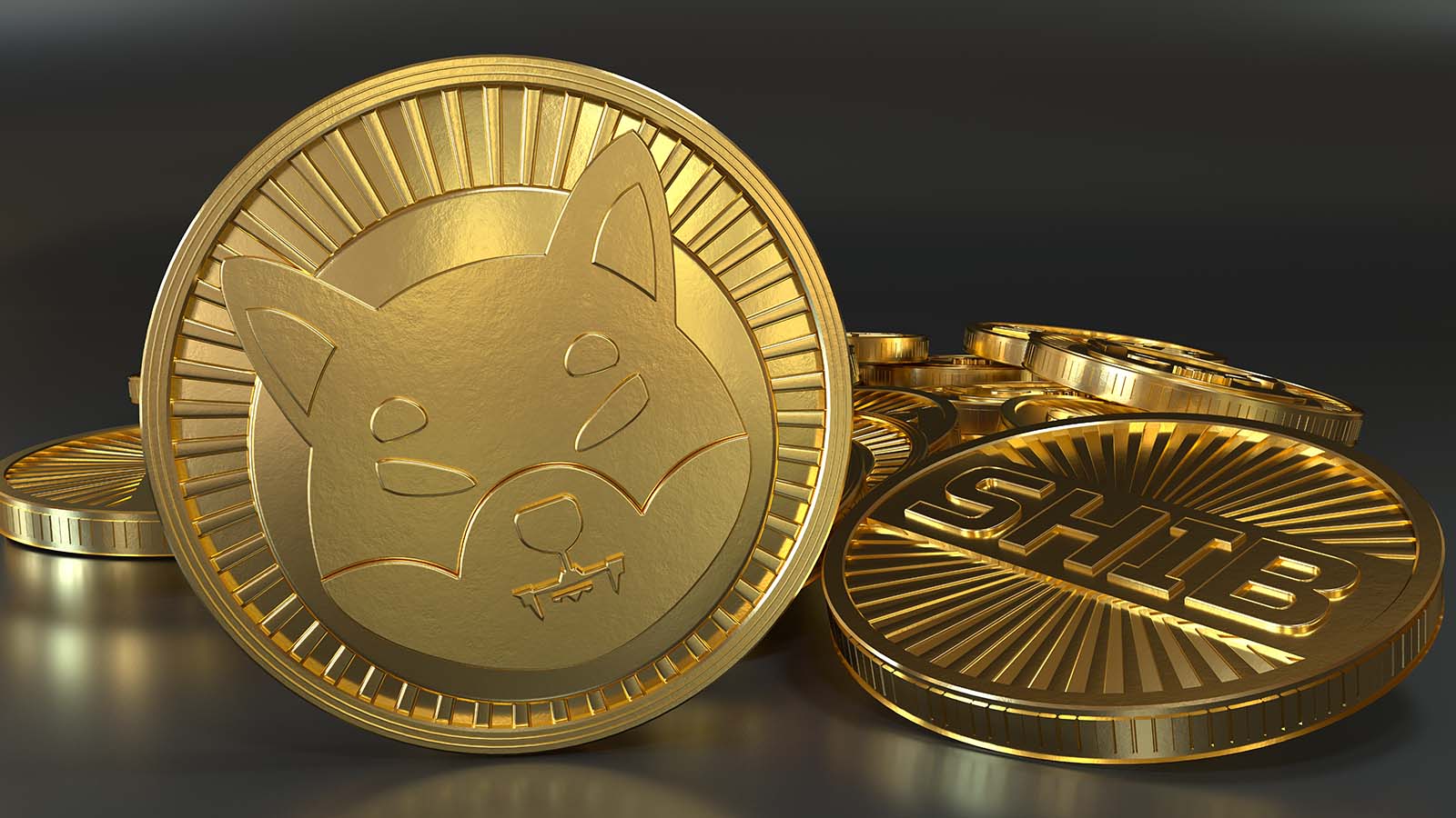 Concept art for the Shiba Inu cryptocurrency representing price predictions.