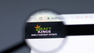 DraftKings (DKNG) website in browser with company logo