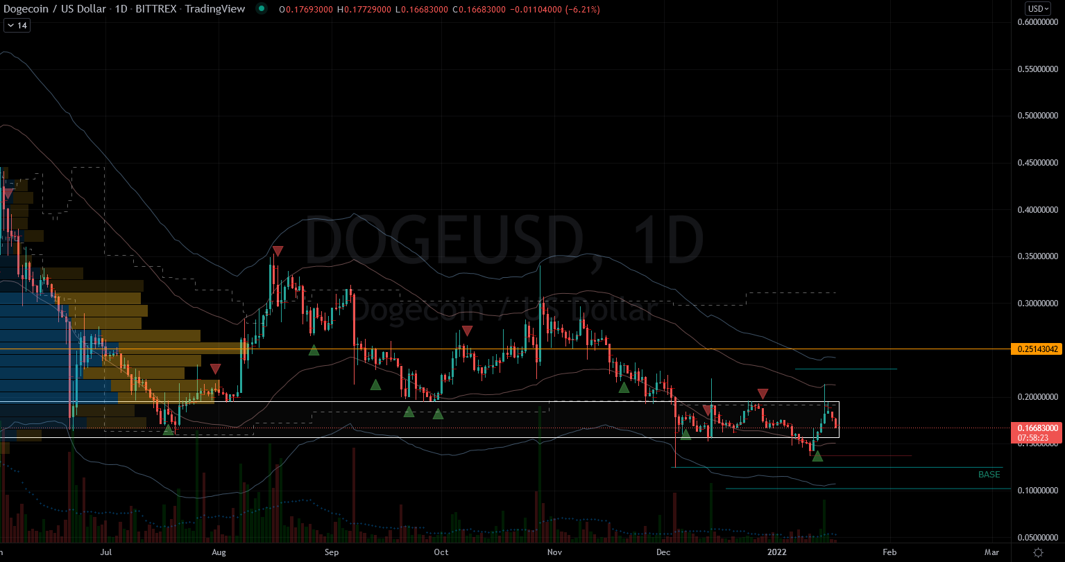 Dogecoin (DOGE-USD) Showing Potential Bases