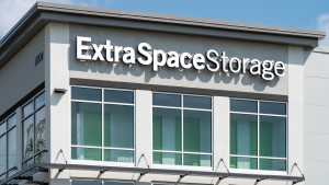Extra Space Storage (EXR) facility exterior and trademark logo.