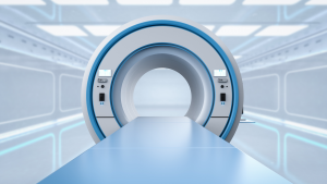 3d rendering mri scan machine or magnetic resonance imaging scan device, IRMD makes such machines