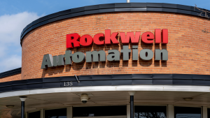 Rockwell Automation sign is seen in Cambridge, On, Canada. ROK stock.