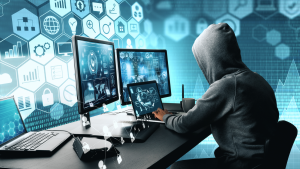 Hacker Using Computer