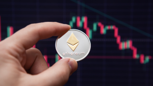 Ethereum is a cryptocurrency. Ethereum currency on a stock chart. Ethereum is an electronic currency. Ethereum Price Forecast