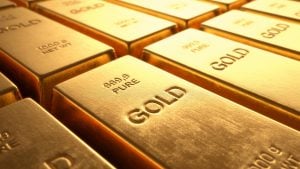 A picture of several gold bars. Gold Price