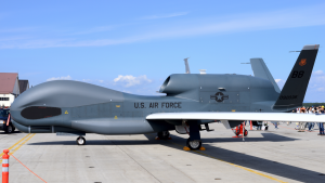 United States Air Force Northrop Grumman (NOC) RQ-4B Global Hawk unmanned surveillance aircraft.