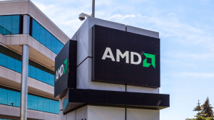 AMD office sign in Markham, Ontario, Canada.  Advanced Micro Devices, Inc. is an American multinational semiconductor company.