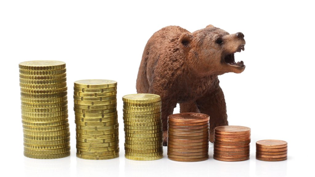 bear market on stock exchange