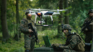 A drone being used by soldiers representing RCAT stock.