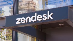 The outside of a Zendesk (ZEN) office building. Stocks to sell