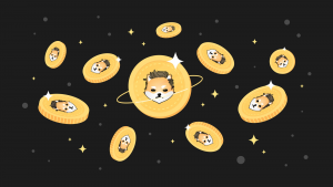 Dogelon Mars (ELON) coins falling from the sky. ELON-USD.