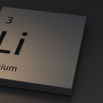Lithium element on the periodic table. LITM Stock.