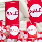 sale signs stock bargains