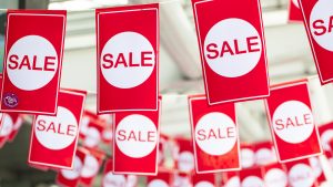 sale signs stock bargains