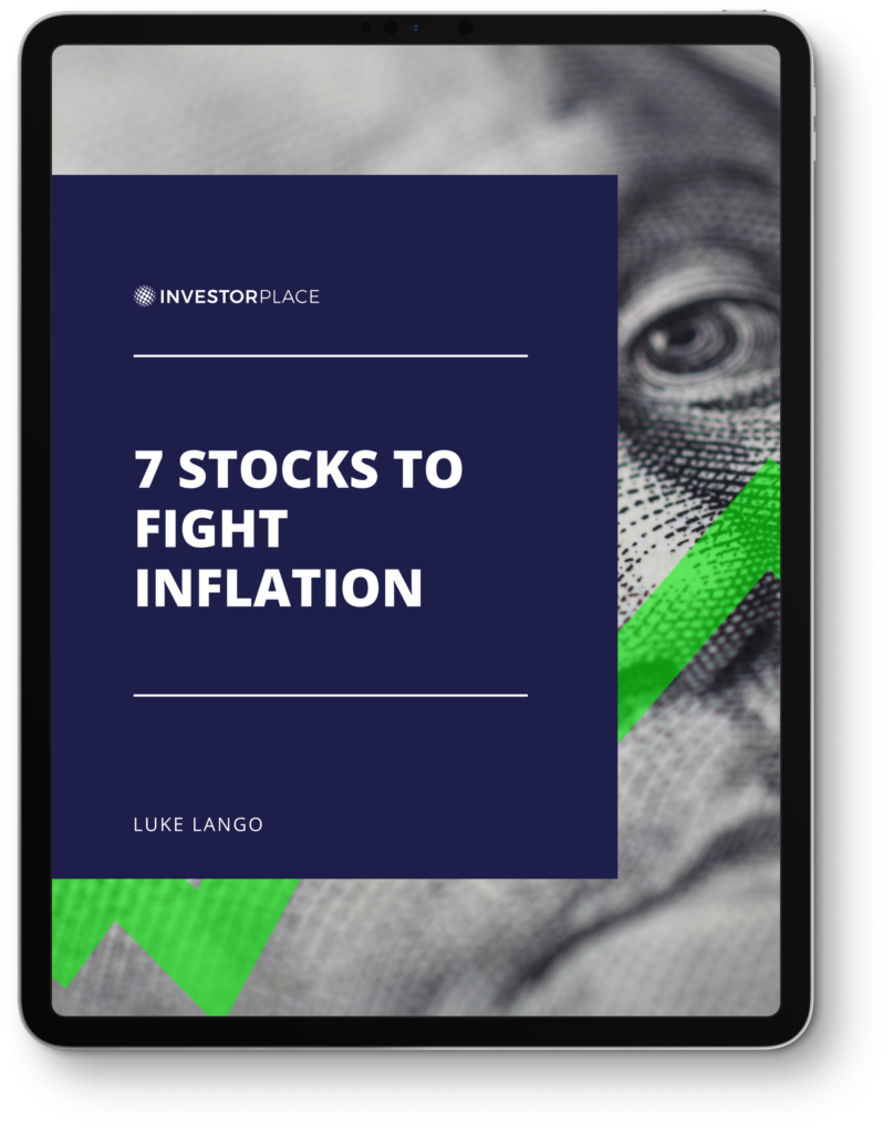 Luke Lango's report, "7 Stocks To Fight Inflation" surrounded by a black border