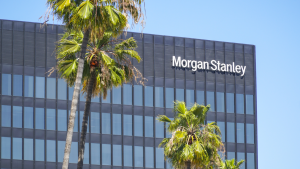 Morgan Stanley building in Los Angeles. MS stock.