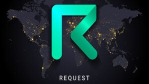 The Request (REQ) crypto logo over the world. Request Price Predictions are in the news.