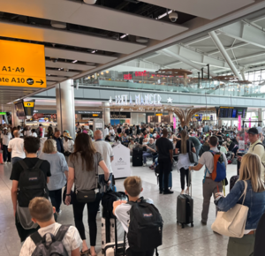 An image of a crowded airport