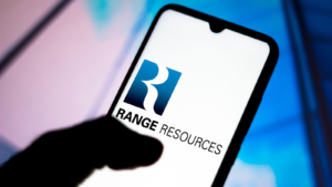  In this photo illustration the Range Resources Corporation logo seen displayed on a smartphone. RRC stock