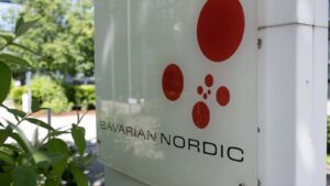 The office sign for Bavarian Nordic (BVNRY).