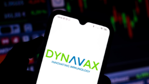 In this photo illustration the Dynavax Technologies (DVAX) logo seen displayed on a smartphone.