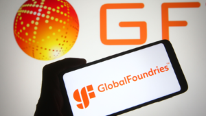  In this photo illustration GlobalFoundries (GFS) Inc. logo is seen on a mobile phone screen.