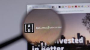 AllianceBernstein (AB) company logo icon on website, Illustrative Editorial