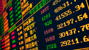 Display of Stock market quotes on Chinese stock market, Chinese stocks