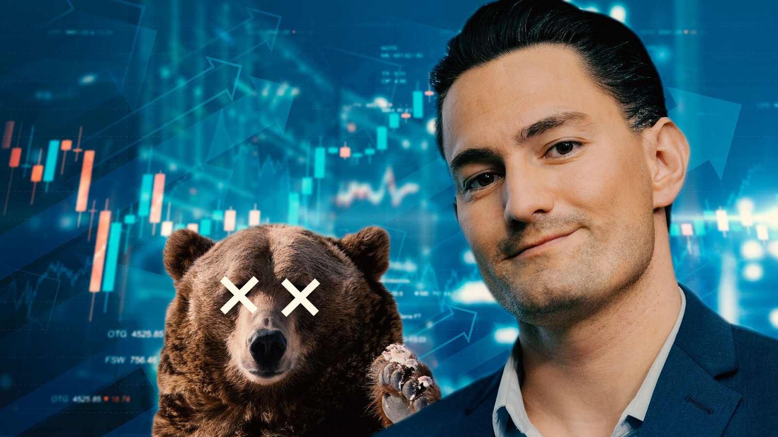 Thumbnail of the Hypergrowth Investing podcast, showing Luke Lango with an abstract of a dying bear market in the background.
