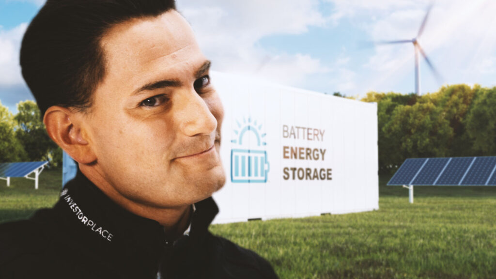 Thumbnail of Luke against clean tech background imagery, battery energy storage system