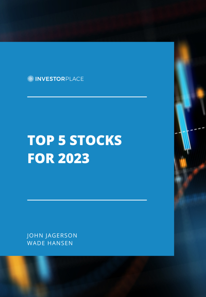 a report cover showing the Top 5 Stocks for 2023 by John J. and Wade H.