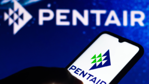 In this photo illustration the Pentair (PNR) logo seen displayed on a smartphone