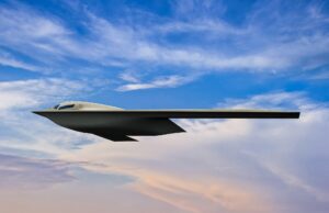 Artist rendering of the B-21 bomber made by Northrup Grumman (NOC)