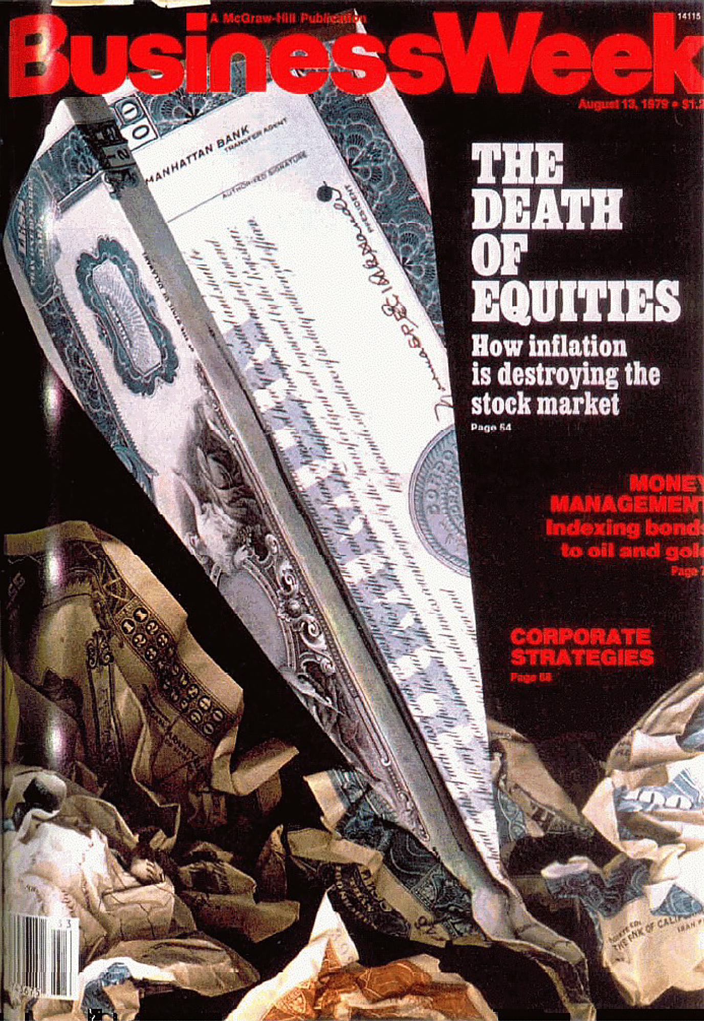 Image of Business Week "The Death of Equities" cover. 